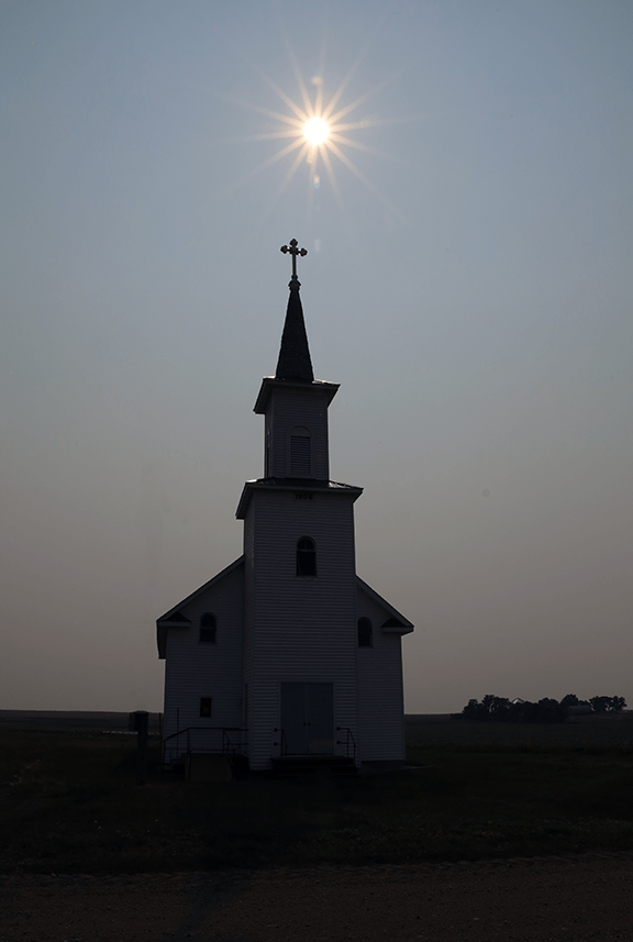 St. Andrews Church silhouette.